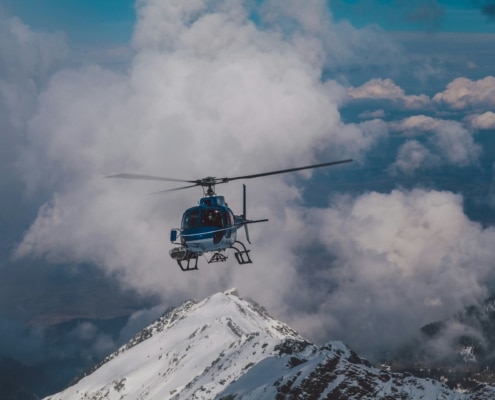 helicopter using divers